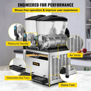VEVOR Commercial Slush Machine Margarita Slush Maker 2x15L Frozen Drink Machine - RnR Galore