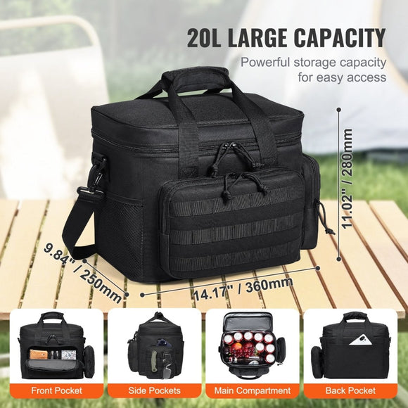 VEVOR Cooler Bag 20L Insulated Lunch Bag Molle Design & Removable Storage Bags - RnR Galore
