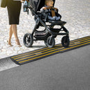 VEVOR Curb Ramp, 2 Pack, 6.5 cm Rise, Rubber Driveway Ramps, Heavy Duty 15 tons Weight Capacity Threshold Ramp, Curbside Bridge Ramps for Loading Dock Garage Sidewalk, Expandable Full Ramp Set - RnR Galore