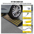 VEVOR Curb Ramp, 2 Pack, 6.5 cm Rise, Rubber Driveway Ramps, Heavy Duty 15 tons Weight Capacity Threshold Ramp, Curbside Bridge Ramps for Loading Dock Garage Sidewalk, Expandable Full Ramp Set - RnR Galore
