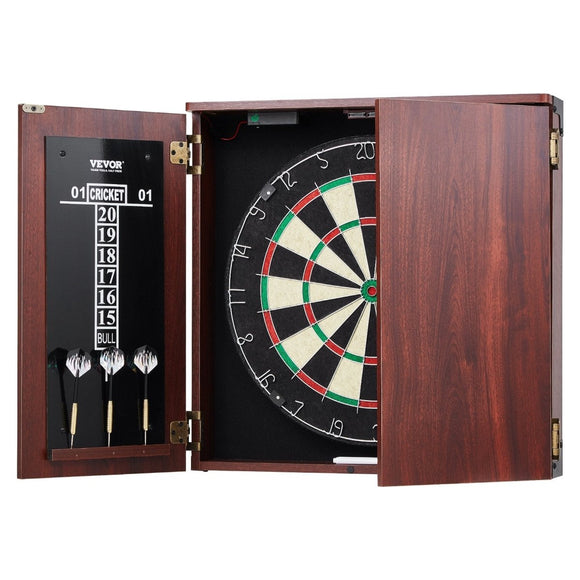 VEVOR Dartboard and Cabinet Set Official Size Complete Accessory Steel Tip Dart - RnR Galore