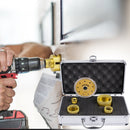 VEVOR Diamond Drill Bits 4PCS Diamond Hole Saw 25/35/50/68mm Tile Hole Saw Kit Vacuum Brazed Diamond Drill Bit 0.59in/15mm Segment Tile Hole Saw w Storage Case for Tile Ceramic Porcelain Marble Stone - RnR Galore