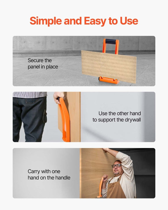 VEVOR Drywall Carrier 2 Pack Plywood Carriers Handles with 79.8 kg Load - RnR Galore