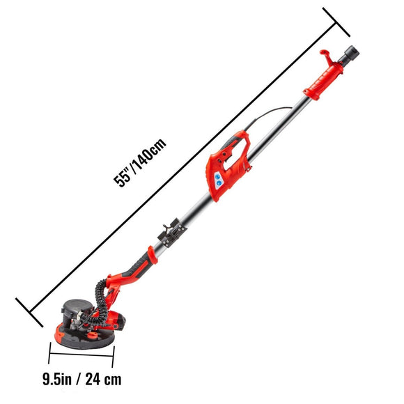 VEVOR Drywall Sander 750W Electric, Electric Sander Variable Speed 800 - 1750RPM, Drywall Sander Foldable Sheetrock Sander, with Telescope Handle ,Vacuum Bag Drywall Sanders 6 Sand Pads - RnR Galore