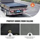 VEVOR Dump Truck Mesh Tarp, 5 x 14 ft, PVC Coated Black Heavy Duty Cover with 5.5" 18oz Double Pocket, Brass Grommets, Reinforced Double Needle Stitch Webbing Fits Manual or Electric Dump Truck System - RnR Galore