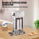 VEVOR Electric Sausage Stuffer 15L Variable Speed Sausage Maker Stainless Steel - RnR Galore