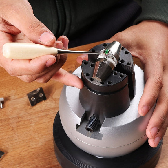 VEVOR Engraving Block 5 inch Ball Vise Setting Jewelry Ball Vise Engraving with 34PCS Attachment and Rubber Base - RnR Galore