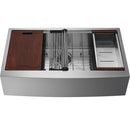 VEVOR Farmhouse Kitchen Sink, 304 Stainless Steel Drop - In Sinks, Top Mount Single Bowl Basin with Ledge & Accessories, Household Dishwasher Sinks for Workstation, Prep Kitchen, and Bar Sink, 36 inch - RnR Galore