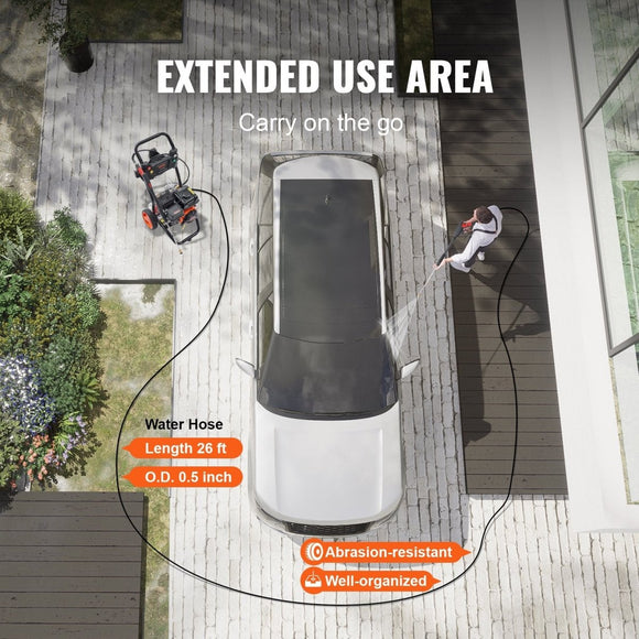 VEVOR Gas Pressure Washer Gas Powered Washer 3400 PSI 2.6 GPM 210cc 5 Nozzles - RnR Galore