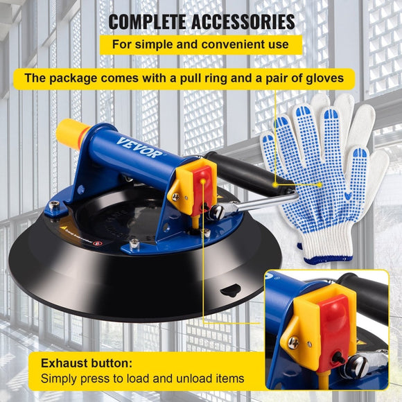 VEVOR Glass Lifting Vacuum Suction Cup Glass Lifter Suction Cup 30.4 cm 150 kg - RnR Galore