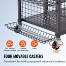 VEVOR Golf Storage Garage Organizer, 2 Golf Bag Stand Holder and Other Sports Equipment Storage Rack, Rolling Ball Cart on Wheels, Outdoor Sport Gear and Toy Storage with Baskets & Hooks, Steel, Black - RnR Galore