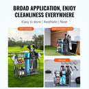 VEVOR Golf Storage Garage Organizer, 2 Golf Bag Stand Holder and Other Sports Equipment Storage Rack, Rolling Ball Cart on Wheels, Outdoor Sport Gear and Toy Storage with Baskets & Hooks, Steel, Black - RnR Galore