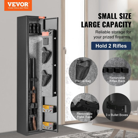 VEVOR Gun Safe Rifle Safe with Digital Keypad & Lock for 3 Rifles and 4 Pistols - RnR Galore