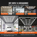 VEVOR Hexagon Garage Lights 86400LM 5 Grid Honeycomb LED Shop Ceiling Light - RnR Galore