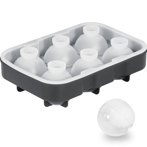 VEVOR Ice Cube Trays (Set of 2), 2 - in - 1 Combo with Silicone Sphere Ice Ball Maker & Large Square Ice Cube Maker with Lid, Reusable Easy Release BPA Free Ice Tray Set for Whiskey Cocktails Bourbon - RnR Galore