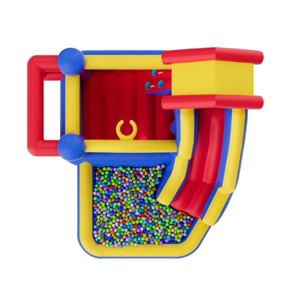 VEVOR Inflatable Bounce House, Outdoor High Quality Playhouse Trampoline, Jumping Bouncer with Blower, Slide, and Storage Bag, Family Backyard Bouncy Castle, for Kid Ages 3_8 Years, 3.3x3x2.3m - RnR Galore