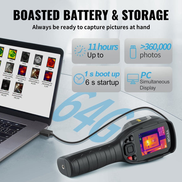 VEVOR Infrared Thermal Imager Visible Light Camera 2MP IR Resolution 240x180 - RnR Galore
