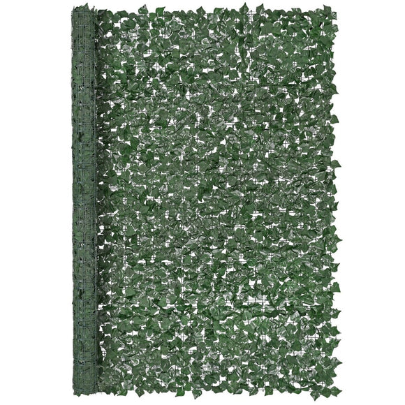 VEVOR Ivy Privacy Fence, 2440 x 1830 mm Artificial Green Wall Screen, Greenery Ivy Fence with Strengthened Joint, Faux Hedges Vine Leaf Decoration for Outdoor Garden, Yard, Balcony, Patio Decor - RnR Galore