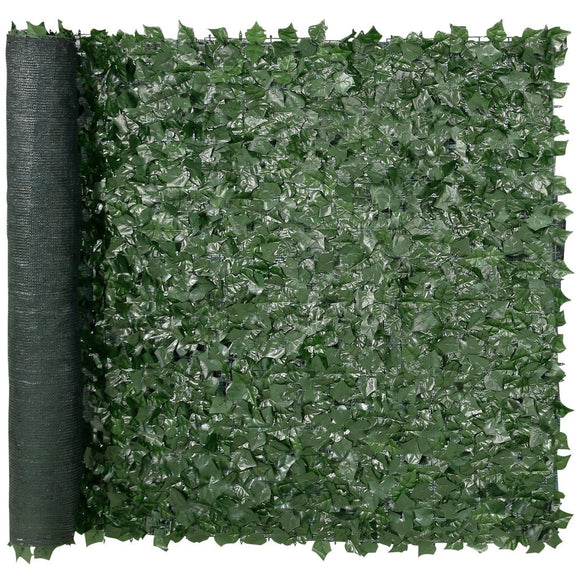 VEVOR Ivy Privacy Fence, 59 x 98 in Artificial Green Wall Screen, Greenery Ivy Fence with Mesh Cloth Backing and Strengthened Joint, Faux Hedges Vine Leaf Decoration for Outdoor Garden, Yard, Balcony - RnR Galore