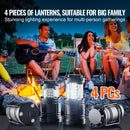 VEVOR LED Camping Lanterns Collapsible Battery Powered Flashlights Set of 4 - RnR Galore