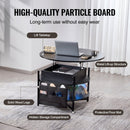 VEVOR Lift Top Coffee Table 35.3" Round Coffee Table for Living Room Black - RnR Galore