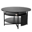 VEVOR Lift Top Coffee Table 35.3" Round Coffee Table for Living Room Black - RnR Galore