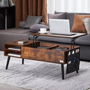 VEVOR Lift Top Coffee Table 39.4 in Rectangle Coffee Table for Living Room Brown - RnR Galore