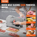 VEVOR Meat Slicer, 180W Electric Deli Food Slicer with 7.5" SUS420 Stainless Steel Blade and Blade Guard, 0 - 0.6 inch Adjustable Thickness for Home Use, Easy to Clean, Cut Meat, Bread, Ham and Cheese - RnR Galore