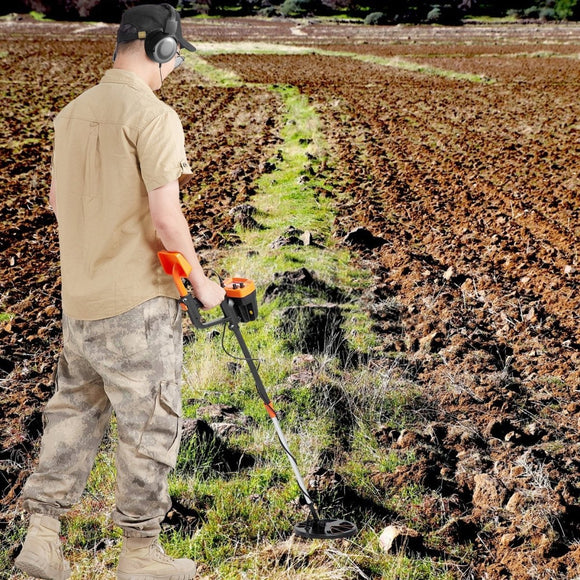 VEVOR Metal Detector for Adults & Kids, 8", Professional Adjustable Higher Accuracy Gold Detector, IP68 Waterproof Coil with LCD Display Advanced DSP Chip, for Detecting Gold Coin Treasure Hunting - RnR Galore