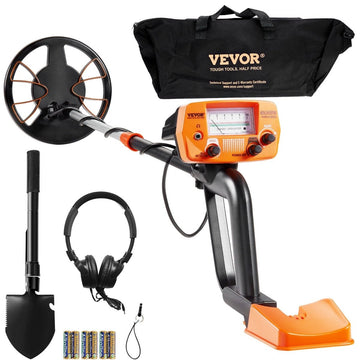 VEVOR Metal Detector for Adults & Kids, 8", Professional Adjustable Higher Accuracy Gold Detector, IP68 Waterproof Coil with LCD Display Advanced DSP Chip, for Detecting Gold Coin Treasure Hunting - RnR Galore