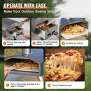 VEVOR Outdoor Pizza Oven, 12 - inch, Wood Pellet and Charcoal Fired Pizza Maker, Portable Outside Stainless Steel Pizza Grill with Pizza Stone, Waterproof Cover, Shovel, Wood Burner for Backyard Camping - RnR Galore