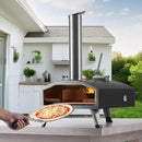 VEVOR Outdoor Pizza Oven, 12" Wood Fired Pizza Ovens, Pellet Pizza Stove with Thermometer, Portable Pizza Maker for Outside Backyard Patio Camping, Pizza Stone, Carry Bag, Shovel, Black - RnR Galore