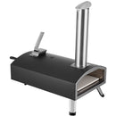 VEVOR Outdoor Pizza Oven, 12" Wood Fired Pizza Ovens, Pellet Pizza Stove with Thermometer, Portable Pizza Maker for Outside Backyard Patio Camping, Pizza Stone, Carry Bag, Shovel, Black - RnR Galore