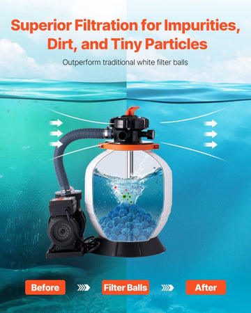 VEVOR Pool Filter Balls for Sand Filter Pump Swimming Pool 0.71 kg Reusable Blue - RnR Galore