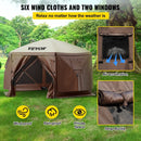 VEVOR Pop - up Camping Gazebo Camping Canopy Shelter 6 Sided 10' x 10' Sun Shade - RnR Galore
