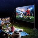 VEVOR Projector Screen with Stand, 150 inch 16:9 4K 1080 HD Outdoor Movie Screen with Stand, Wrinkle - Free Projection Screen with Tripods and Carry Bag, for Home Theater Cinema Backyard Movie Night - RnR Galore