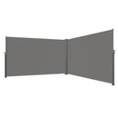 VEVOR Retractable Side Awning, 160X600cm Aluminum Outdoor Privacy Screen, 280g Polyester Water - proof Retractable Patio Screen, UV 30+ Room Divider Wind Screen for Patio, Backyard, Balcony, Gray - RnR Galore
