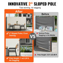 VEVOR Retractable Side Awning,160X300cm Aluminum Outdoor Privacy Screen, 280g Polyester Water - proof Retractable Patio Screen, UV 30+ Room Divider Wind Screen for Patio, Backyard, Balcony, Beige - RnR Galore