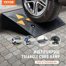 VEVOR Rubber Curb Ramp 2 Pack, 11 cm Rise Height Heavy - Duty 15 tons Load Capacity Threshold Ramps, Driveway Ramps with Stable Grid Structure for Cars, Wheelchairs, Bikes, Motorcycles - RnR Galore
