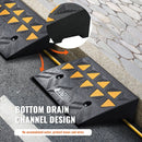 VEVOR Rubber Curb Ramp 2 Pack, 11 cm Rise Height Heavy - Duty 15 tons Load Capacity Threshold Ramps, Driveway Ramps with Stable Grid Structure for Cars, Wheelchairs, Bikes, Motorcycles - RnR Galore