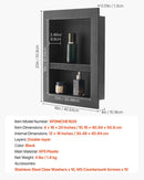 VEVOR Shower Niche 40.6 x 50.8 x 10.2 cm Recessed Wall Divider Shelf Bathroom - RnR Galore