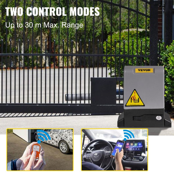 VEVOR Sliding Gate Opener, 1800 KG 4 m, Automatic Sliding Gate with 4 Remote Controllers & APP Control, Electric Rolling Driveway Slide Gate Motor, Complete Gate Operator Hardware Security System Kit - RnR Galore