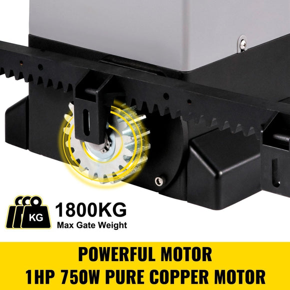 VEVOR Sliding Gate Opener, 1800 KG 4 m, Automatic Sliding Gate with 4 Remote Controllers & APP Control, Electric Rolling Driveway Slide Gate Motor, Complete Gate Operator Hardware Security System Kit - RnR Galore