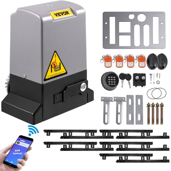 VEVOR Sliding Gate Opener Automatic Sliding Gate 1800 KG 4 Remote & APP Control - RnR Galore