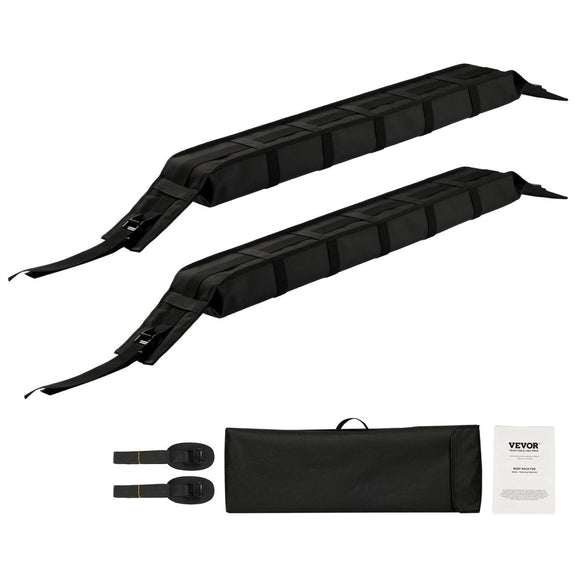 VEVOR Soft Roof Rack Pads 33in 176lbs Load Capacity for Kayak Canoe Surfboard Luggage - RnR Galore
