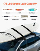 VEVOR Soft Roof Rack Pads 33in 176lbs Load Capacity for Kayak Canoe Surfboard Luggage - RnR Galore