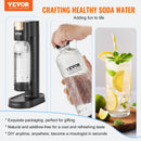 VEVOR Sparkling Water Maker, Soda Maker Machine for Home Carbonating, Seltzer Water Starter Kit with BPA - free 1L PET Bottle, 2 CO2 Cylinders, Compatible with Mainstream Screw - in 60L CO2 Cylinder - RnR Galore