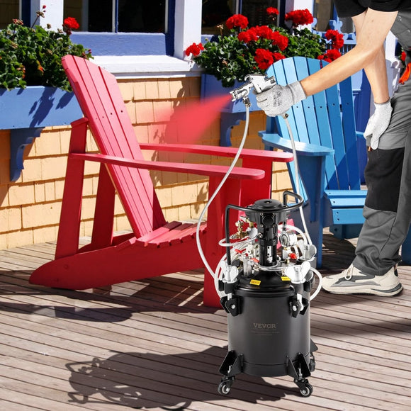 VEVOR Spray Paint Pressure Pot Tank 10 L/2.5 gal Fully Automatic Stirring 70 psi - RnR Galore