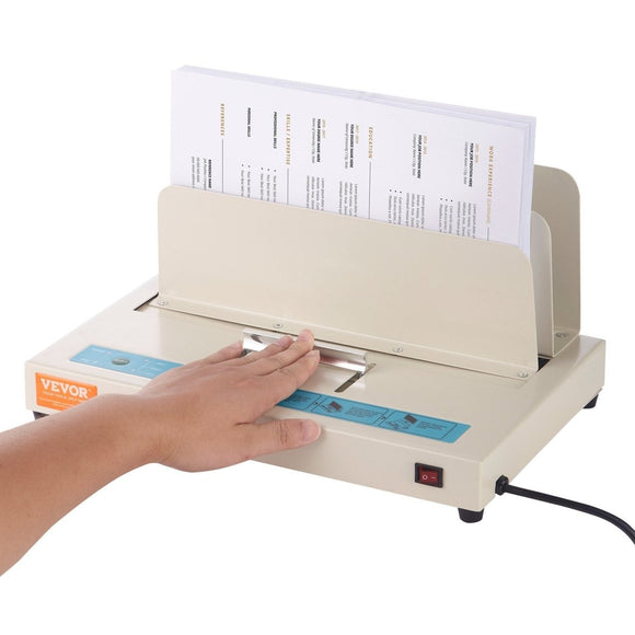 VEVOR Thermal Binding Machine, 500 Sheets Capacity Book Binding Machine, Thermal Book Binder 50mm Binding Thickness A3(Short Edge)/A4/A5 Document, with Infrared Optical Detection - RnR Galore