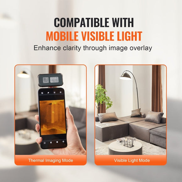 VEVOR Thermal Imaging Camera for Android, 256 x 192 IR Resolution Infrared Thermal Imager with Visual Camera, 25Hz Refresh Rate Thermal Camera for Smartphone/Tablet, - 4 - 1022°F Temperature Range, IP54 - RnR Galore